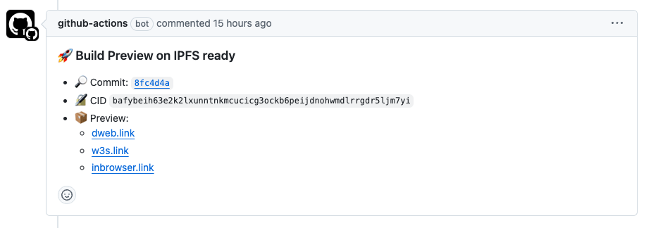 IPFS Deploy Action